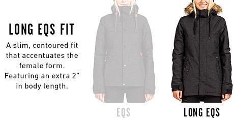 Womens Snow Jacket Long EQS Fits
