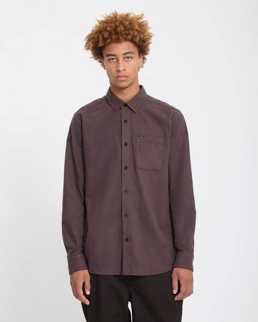 Caden Solid Shirt - Raisin