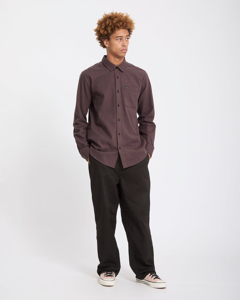Caden Solid Shirt - Raisin