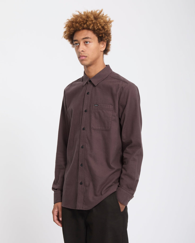 Caden Solid Shirt - Raisin