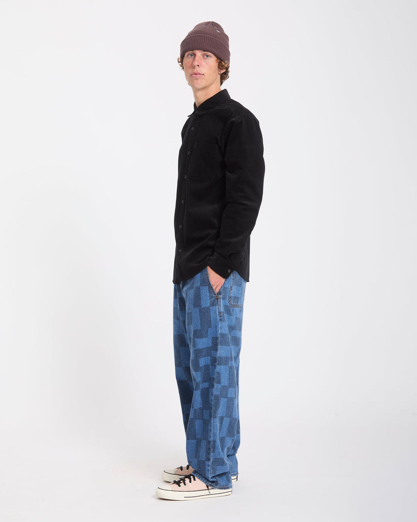 Zander Corduroy Shirt - Black Combo