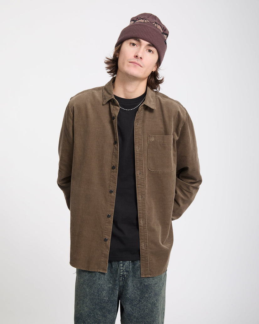 Zander Corduroy Shirt - Earth