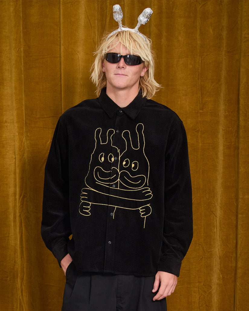 Ozzy Corduroy Shirt - Black