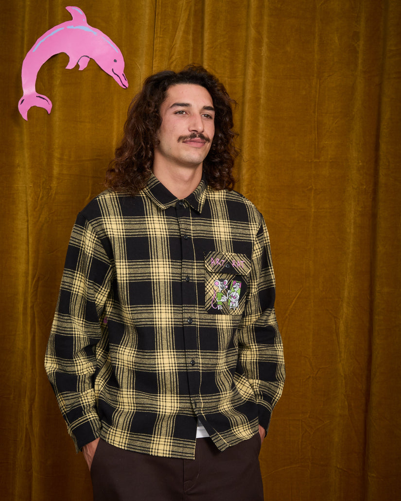 Ozzy Plaid Shirt - Mustard