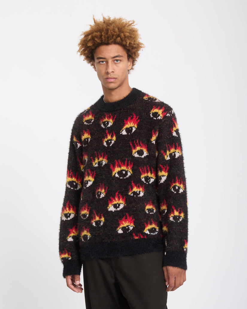 Ozzy Eyes Sweater - Black
