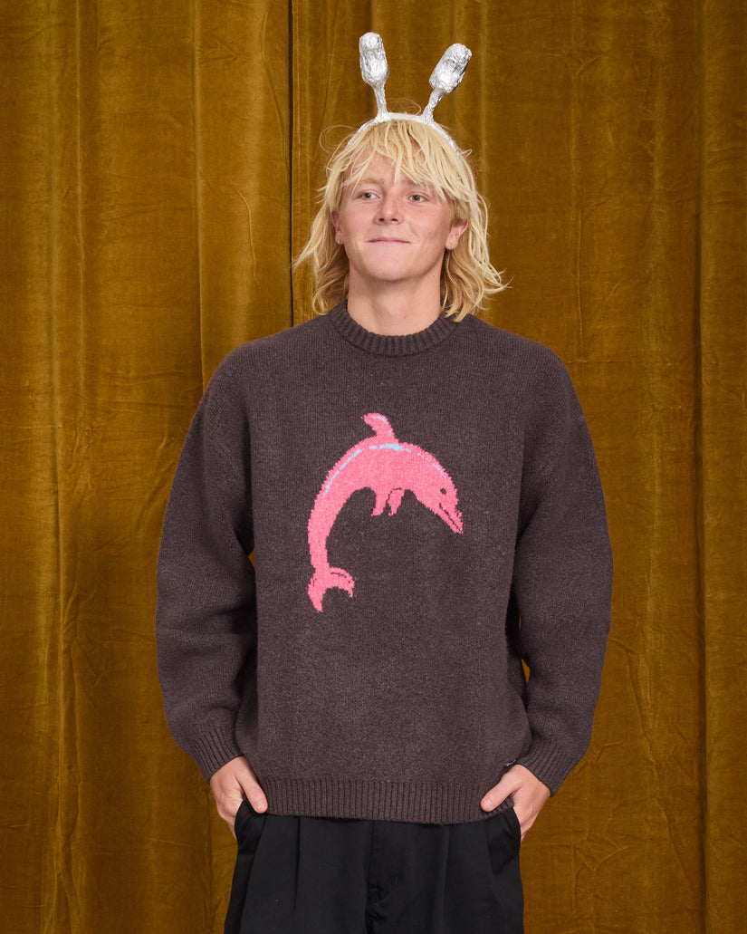 Ozzy Dolphin Sweater - Raisin