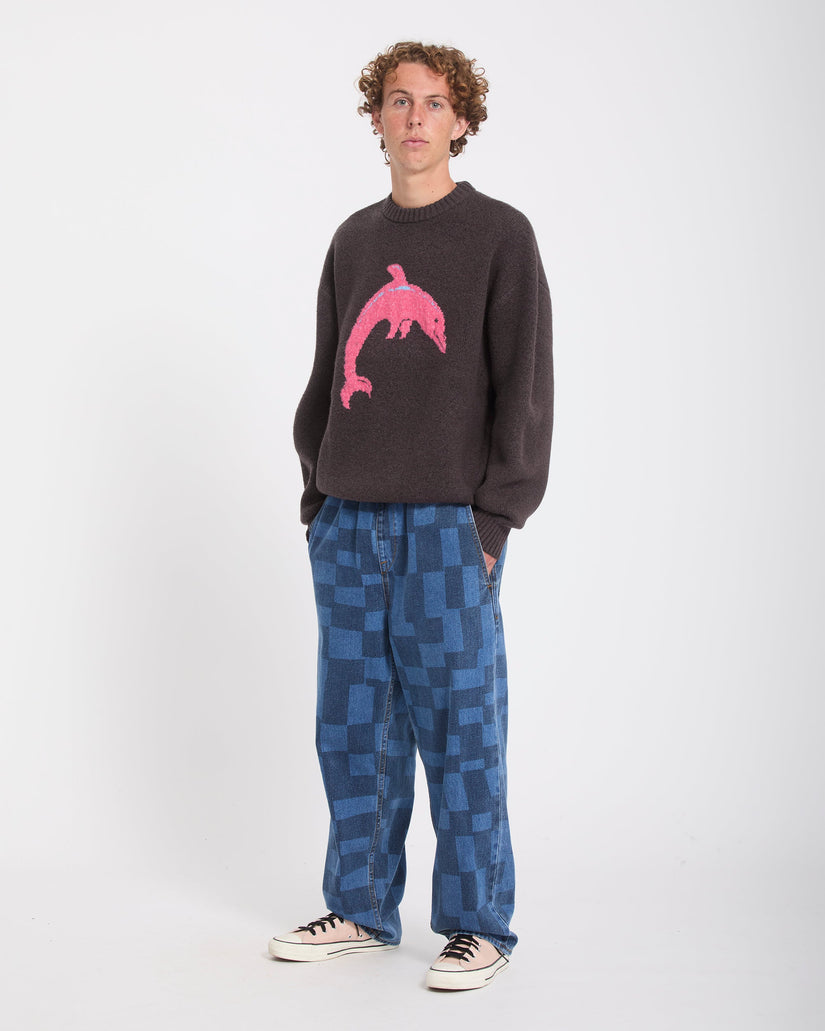 Ozzy Dolphin Sweater - Raisin
