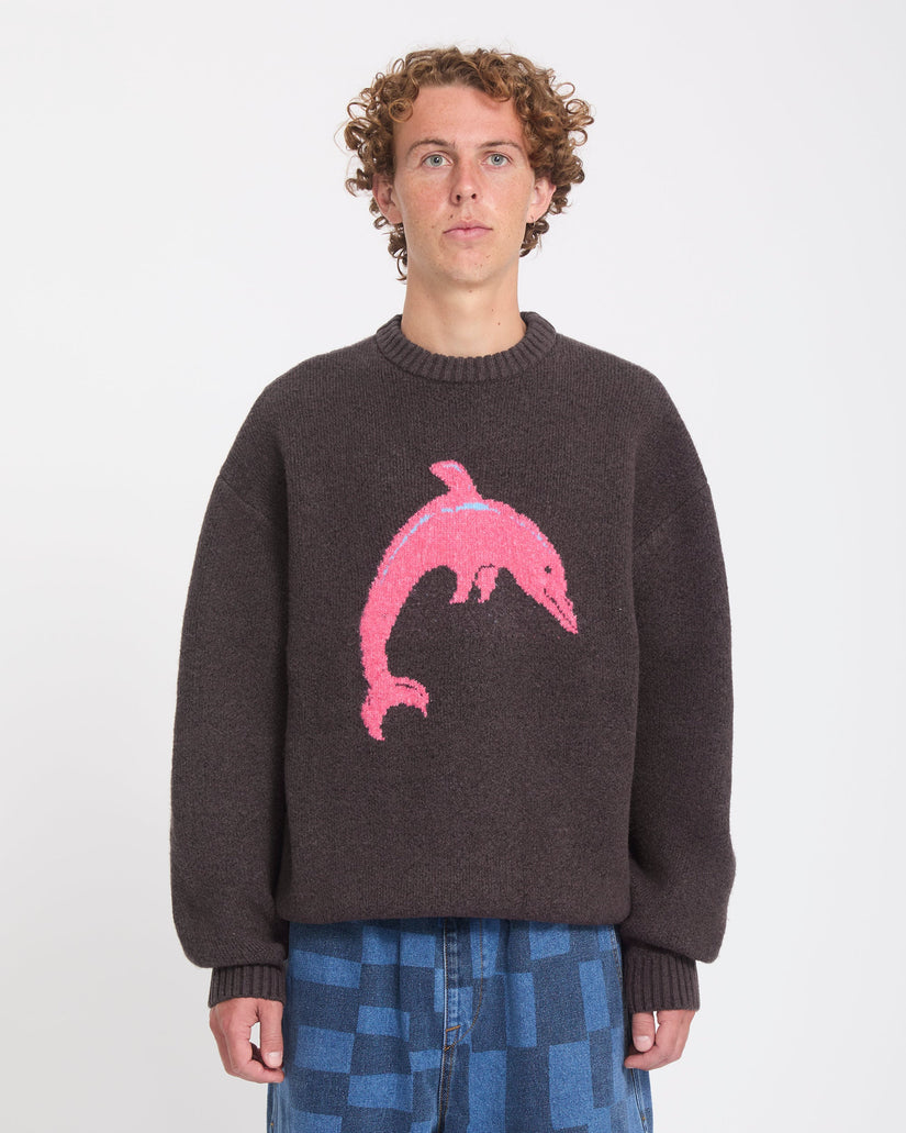Ozzy Dolphin Sweater - Raisin