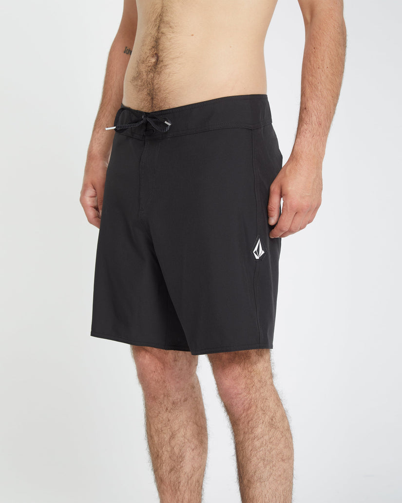 Lido Solid Mod 18" Boardshort - BLACK