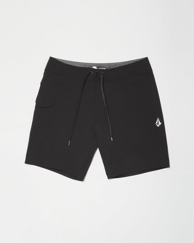 Lido Solid Mod 18" Boardshort - BLACK