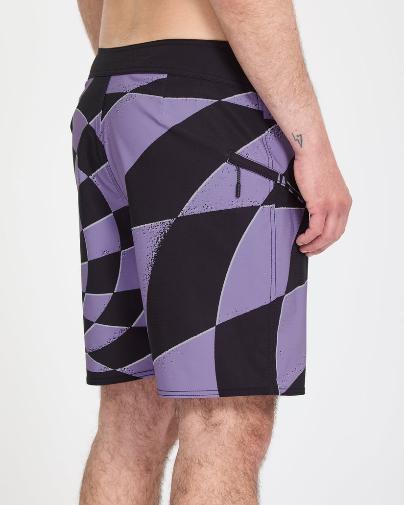 Spiral Stn Mod 19" Boardshort - Violet