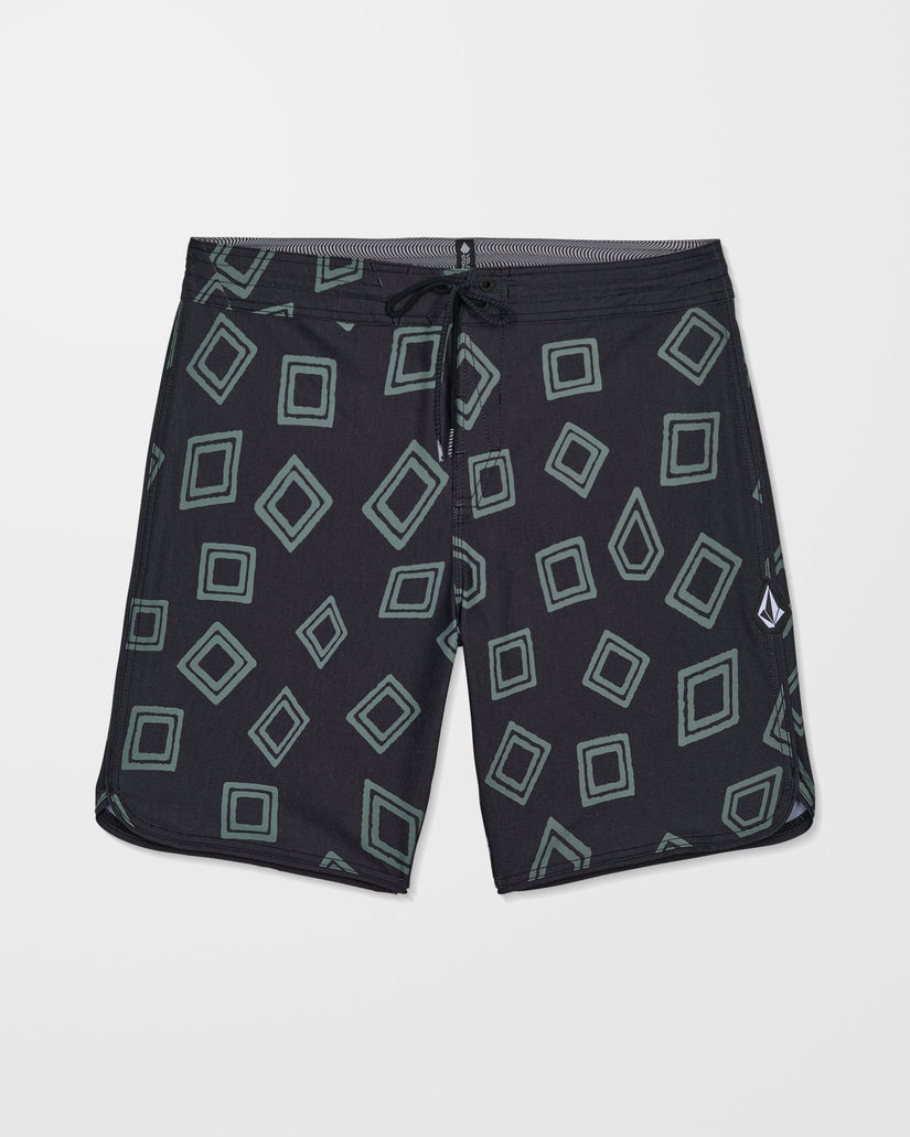 Contact Scallop Stoney 19" Boardshort - Black