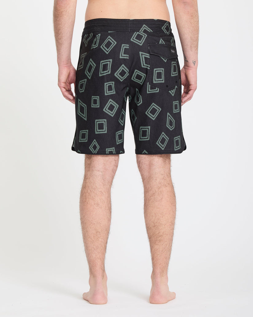 Contact Scallop Stoney 19" Boardshort - Black