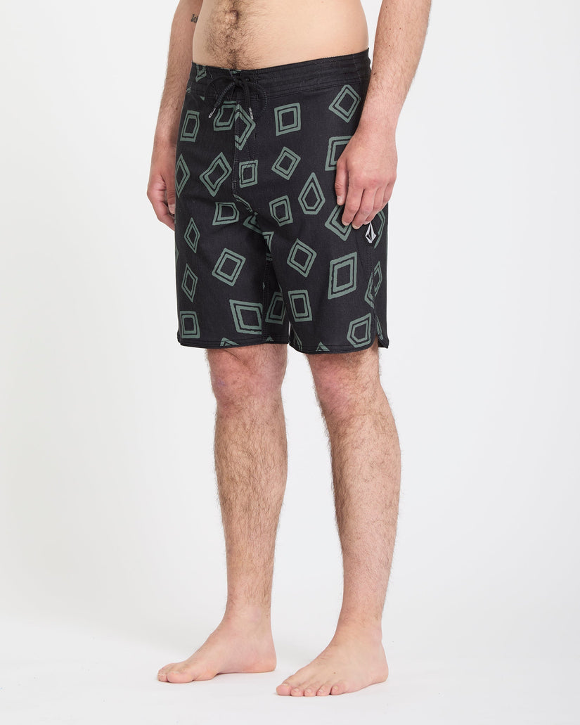 Contact Scallop Stoney 19" Boardshort - Black