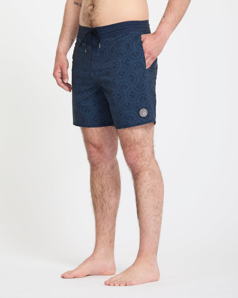 Psych Cotton Stoney 17" Boardshort - Midnight Blue