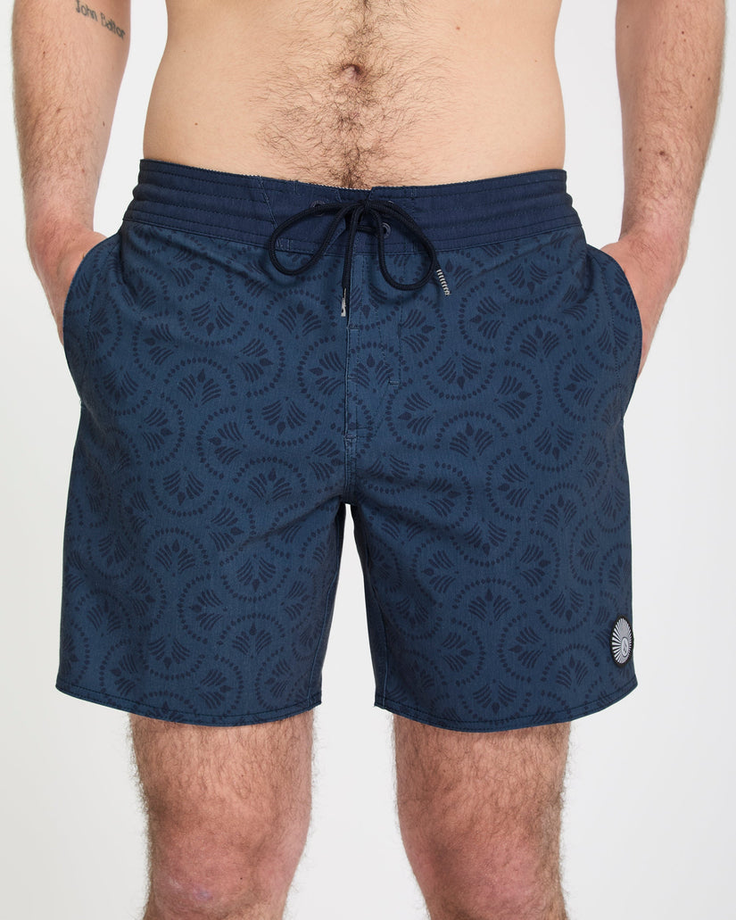 Psych Cotton Stoney 17" Boardshort - Midnight Blue
