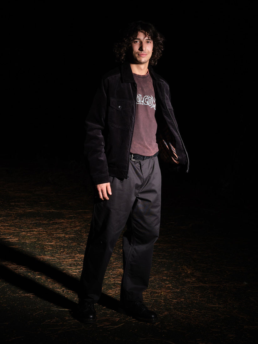 Briqlayer Pleat Chino Trousers - BLACK