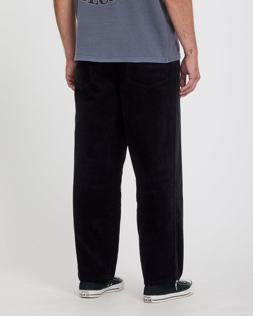 Billow Tapered Corduroy Trousers - Black