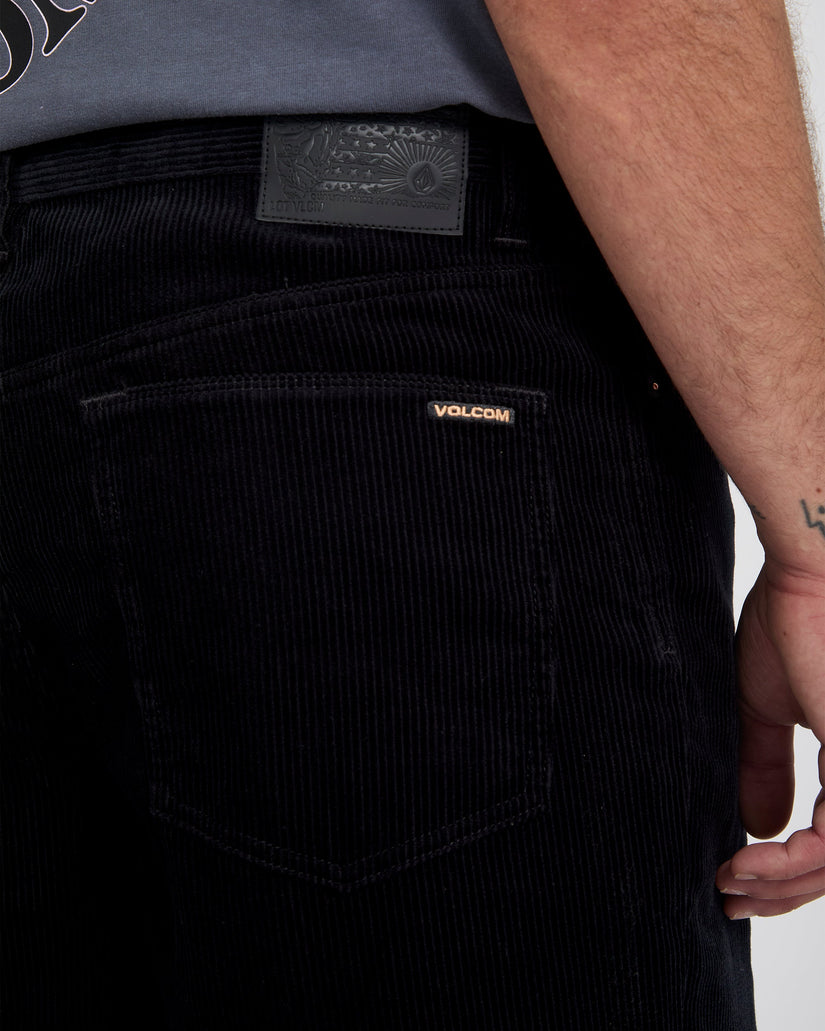 Billow Tapered Corduroy Trousers - Black