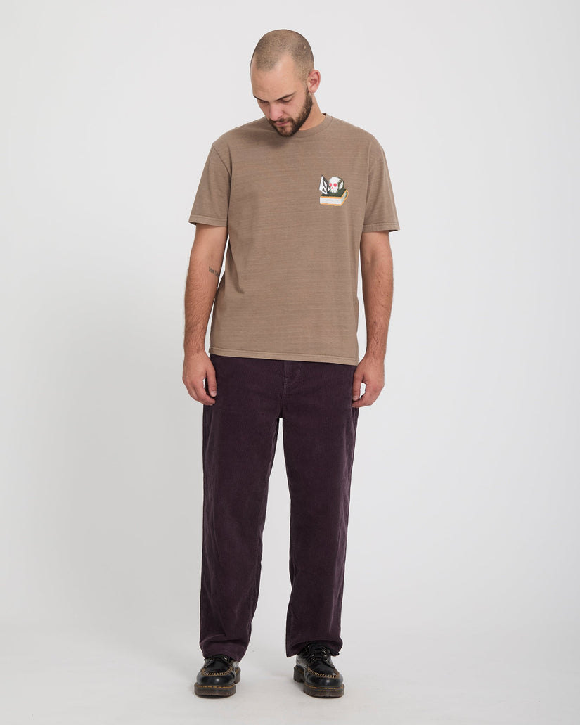 Billow Tapered Corduroy Trousers - Raisin