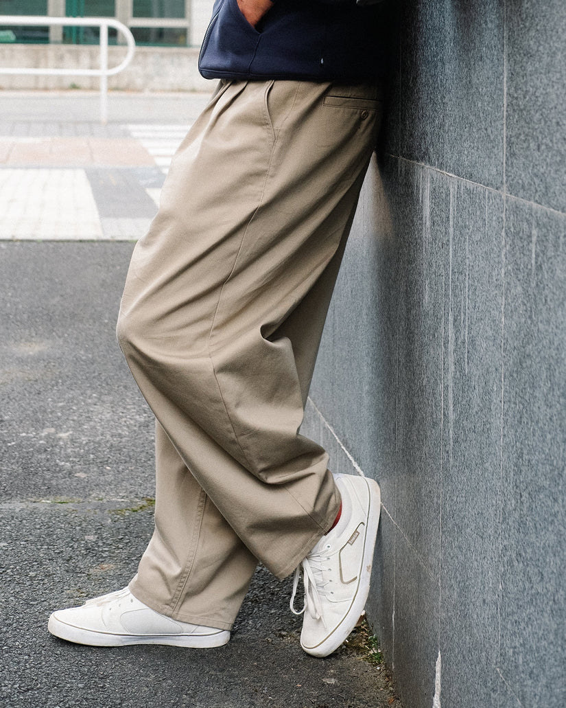 Holter Pleat Trousers - Khaki