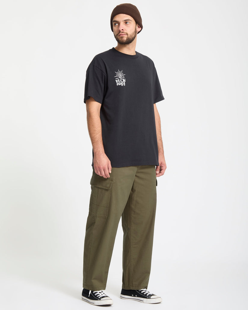 Billow Tapered Elasticated Waist Cargo - Sage Leaf