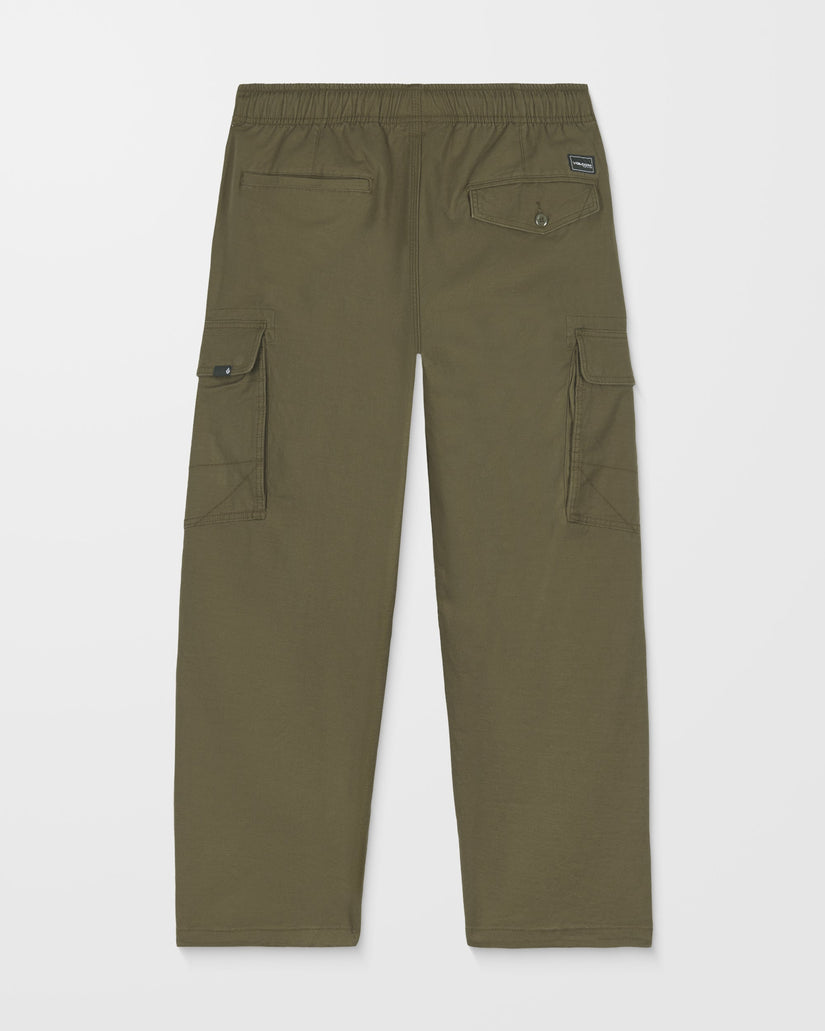 Billow Tapered Elasticated Waist Cargo - Sage Leaf
