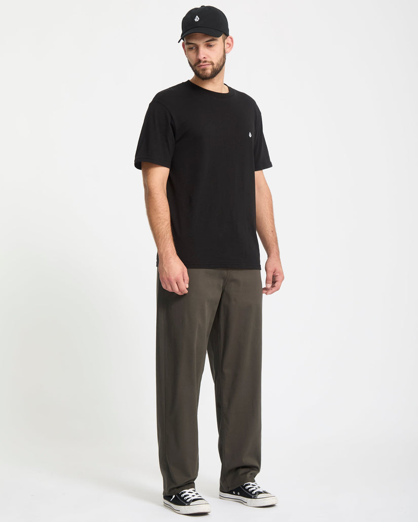 Freazy Loose Elasticated Waist Trousers - Rinsed Black