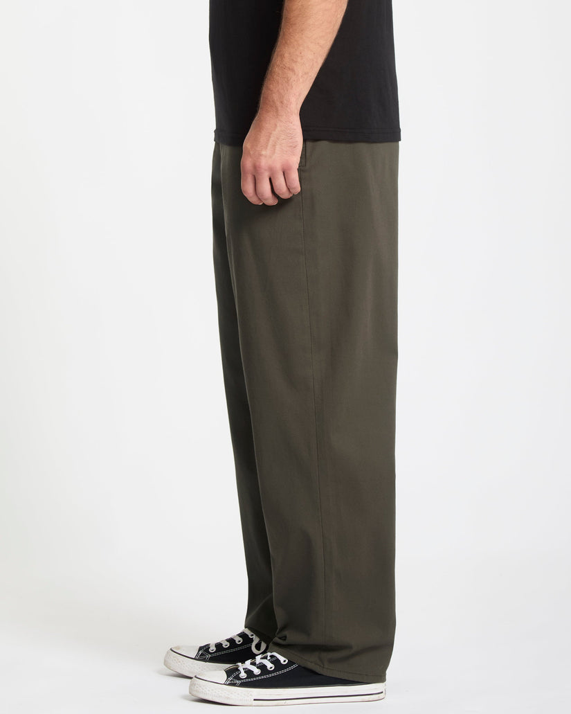 Freazy Loose Elasticated Waist Trousers - Rinsed Black