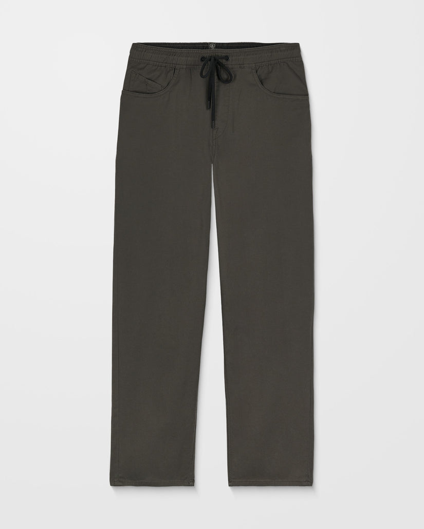 Freazy Loose Elasticated Waist Trousers - Rinsed Black