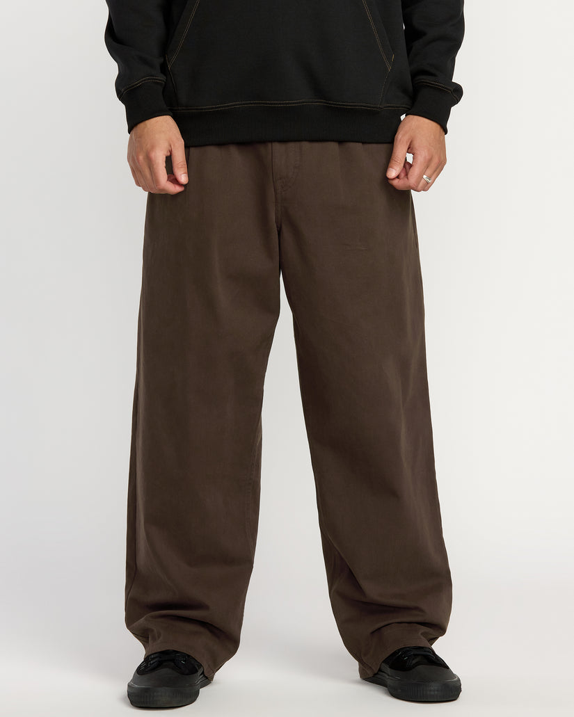 Chillow Pleat Elasticated Waist Trousers - Cacao