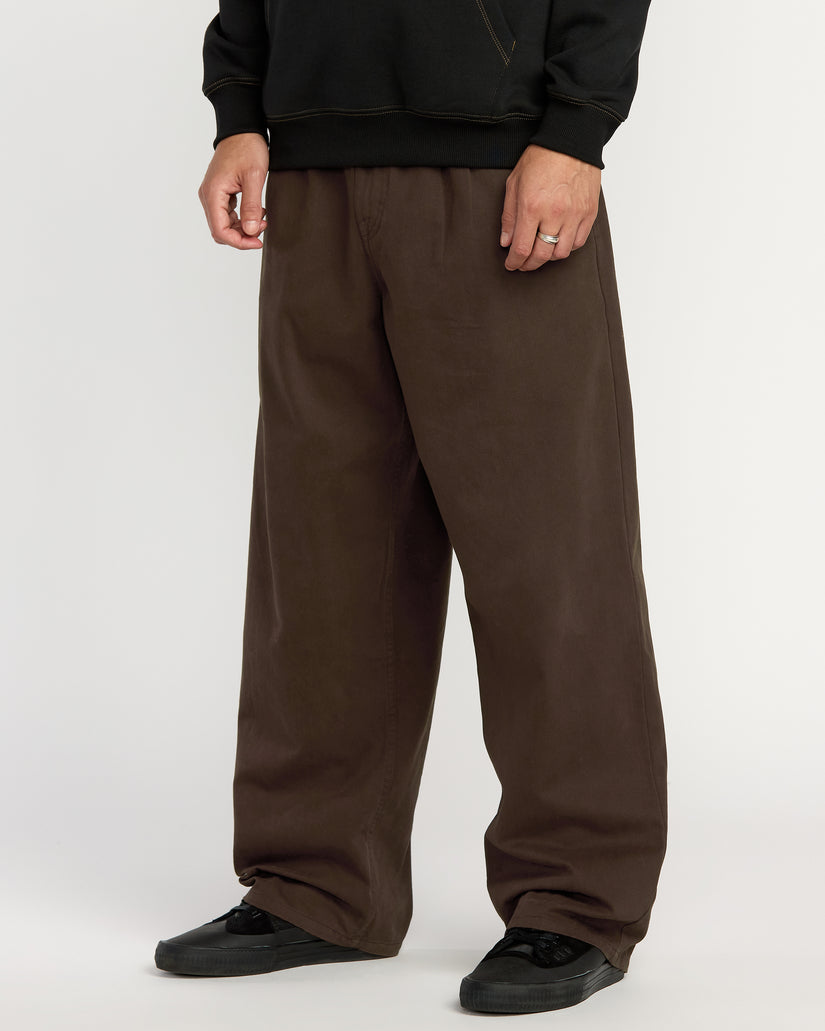 Chillow Pleat Elasticated Waist Trousers - Cacao