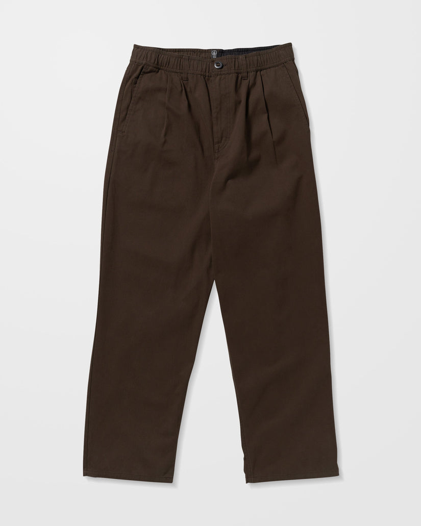 Chillow Pleat Elasticated Waist Trousers - Cacao
