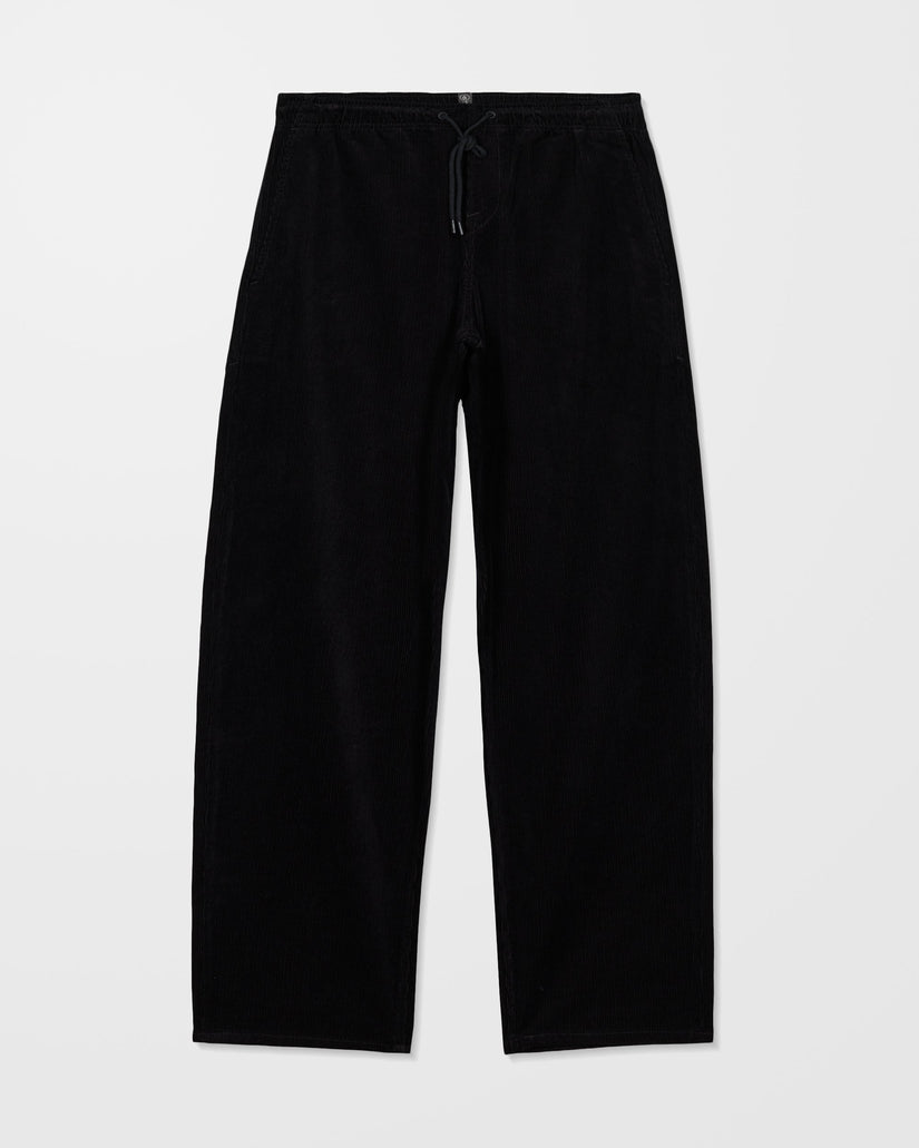 Freazy Loose Corduroy Trousers - Black