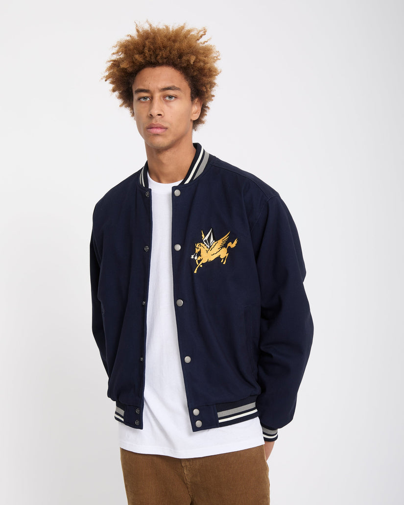 Flying Machines Bomber Jacket - Navy