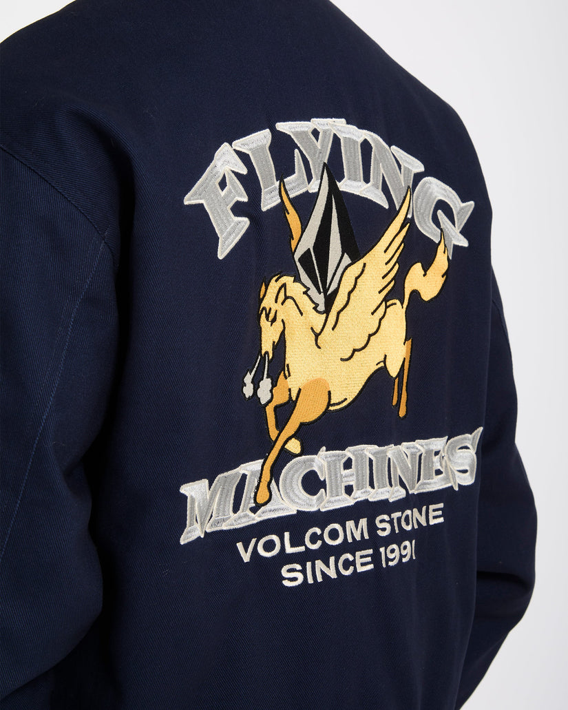 Flying Machines Bomber Jacket - Navy
