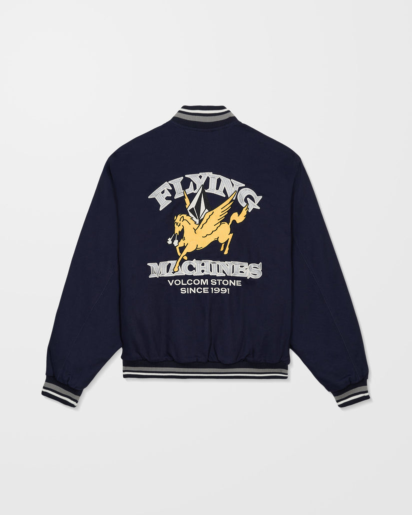 Flying Machines Bomber Jacket - Navy