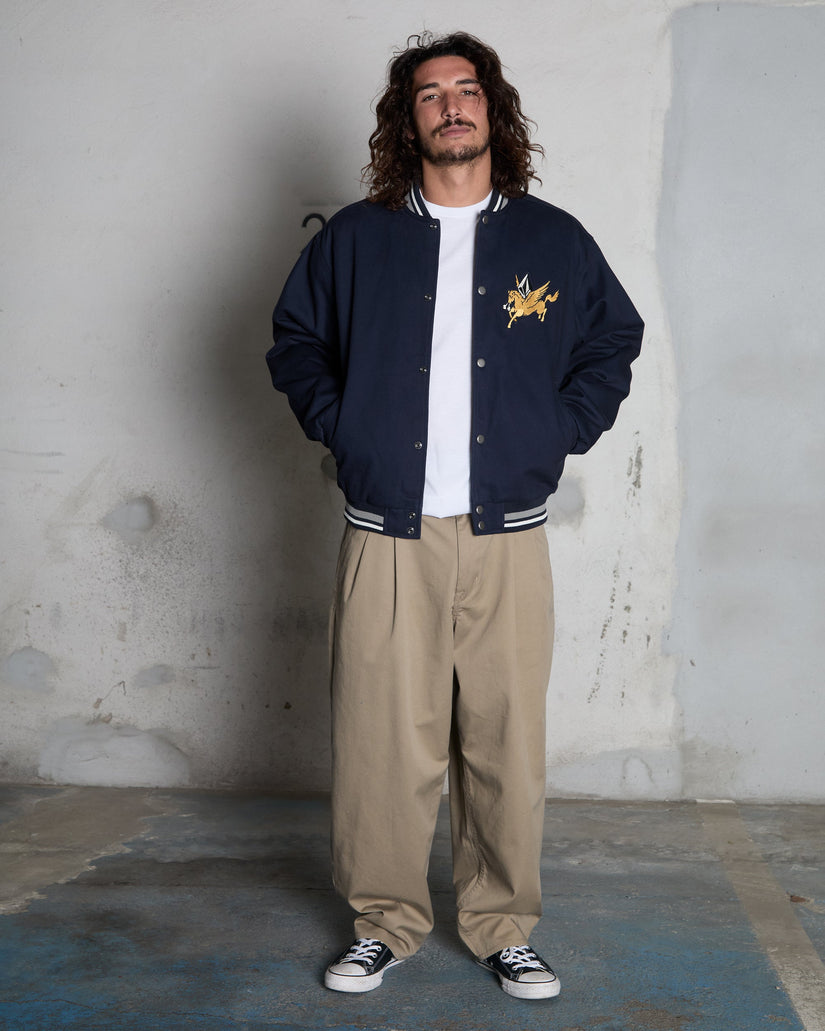 Flying Machines Bomber Jacket - Navy