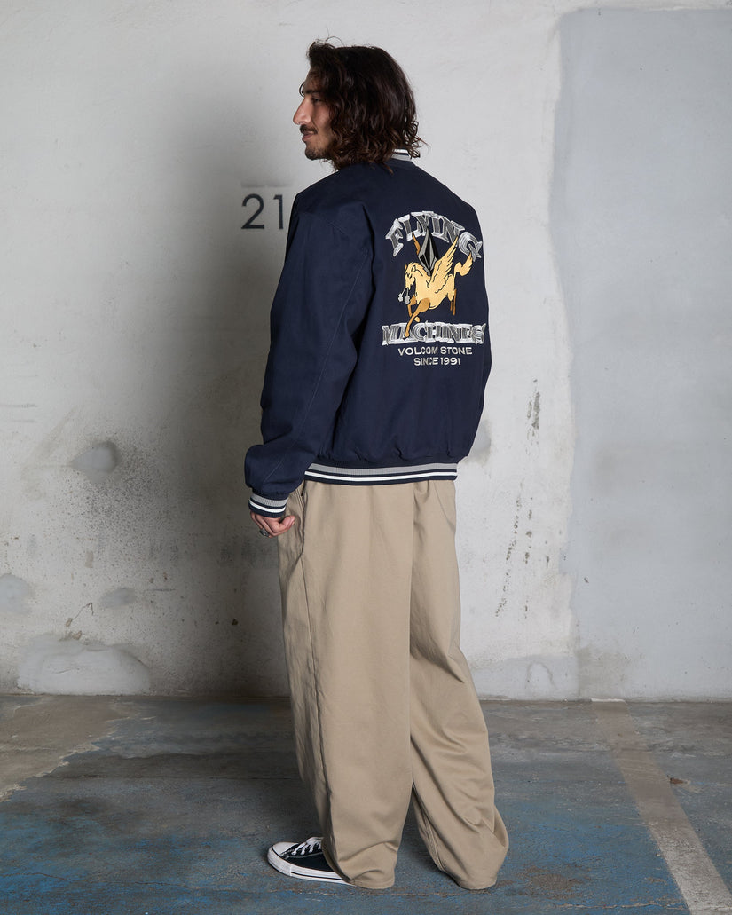 Flying Machines Bomber Jacket - Navy
