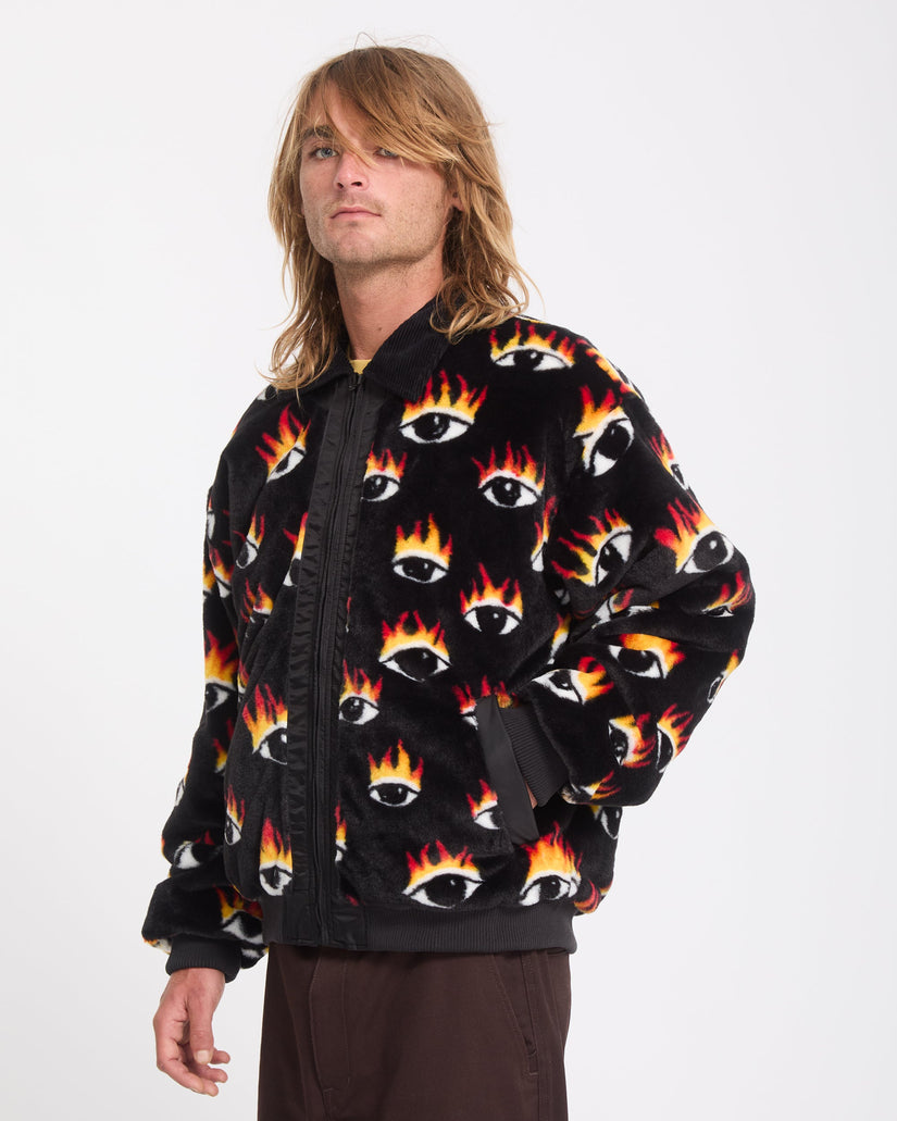 Ozzy Reversible Bomber Jacket - Black