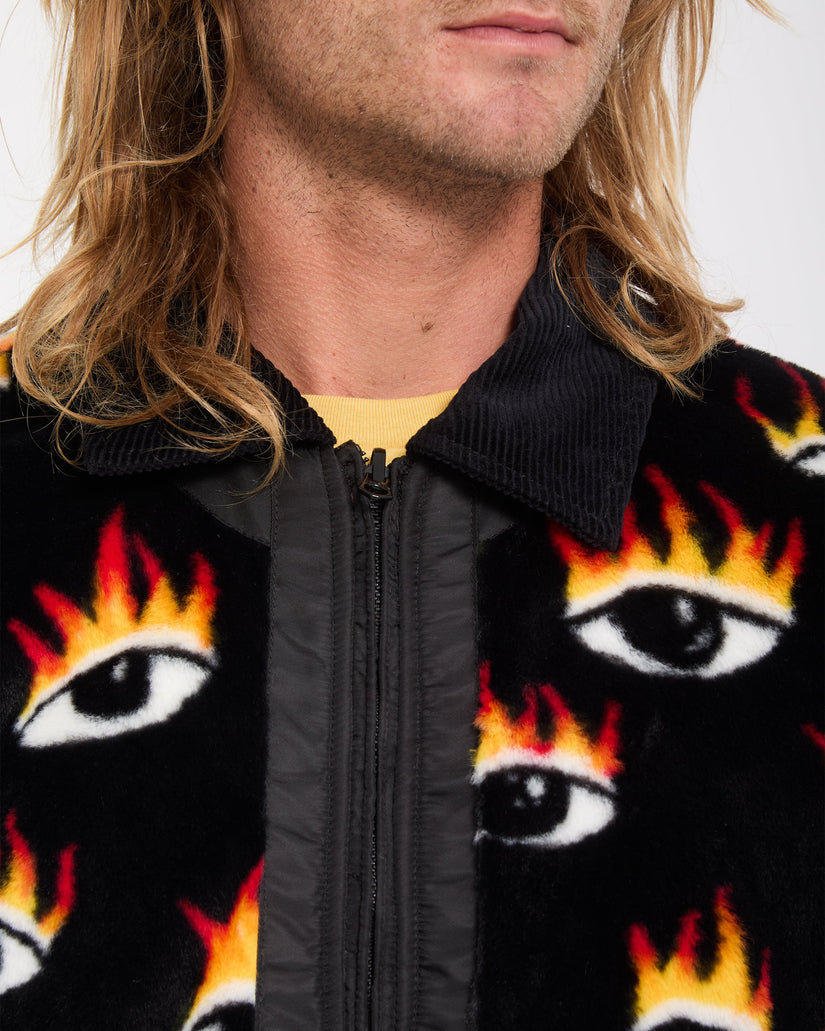 Ozzy Reversible Bomber Jacket - Black