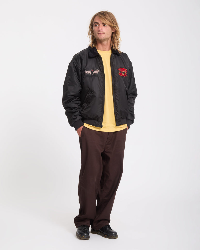 Ozzy Reversible Bomber Jacket - Black