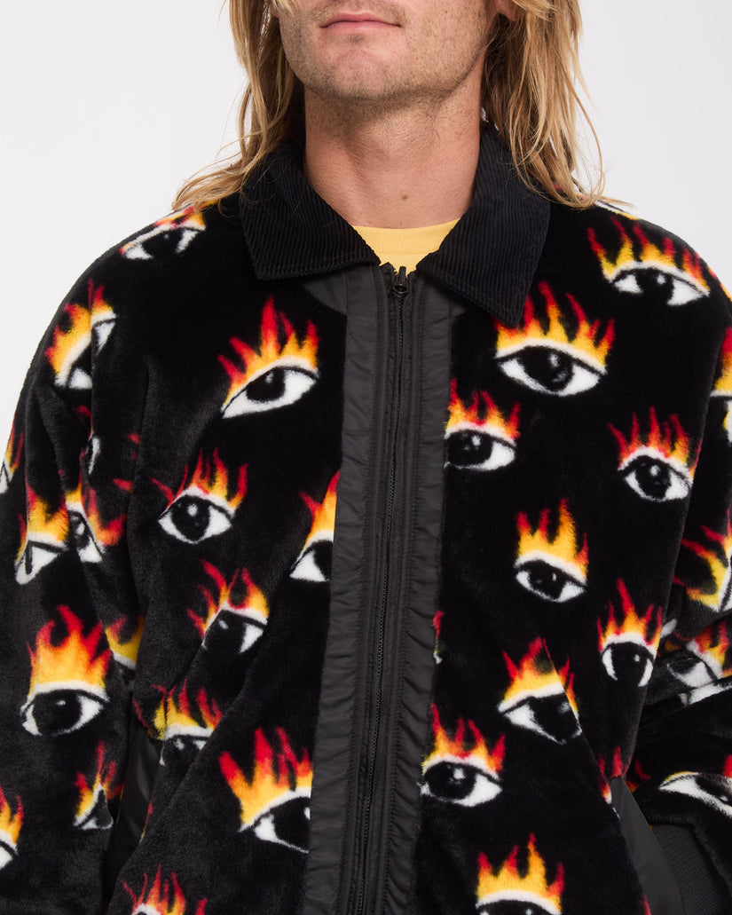 Ozzy Reversible Bomber Jacket - Black