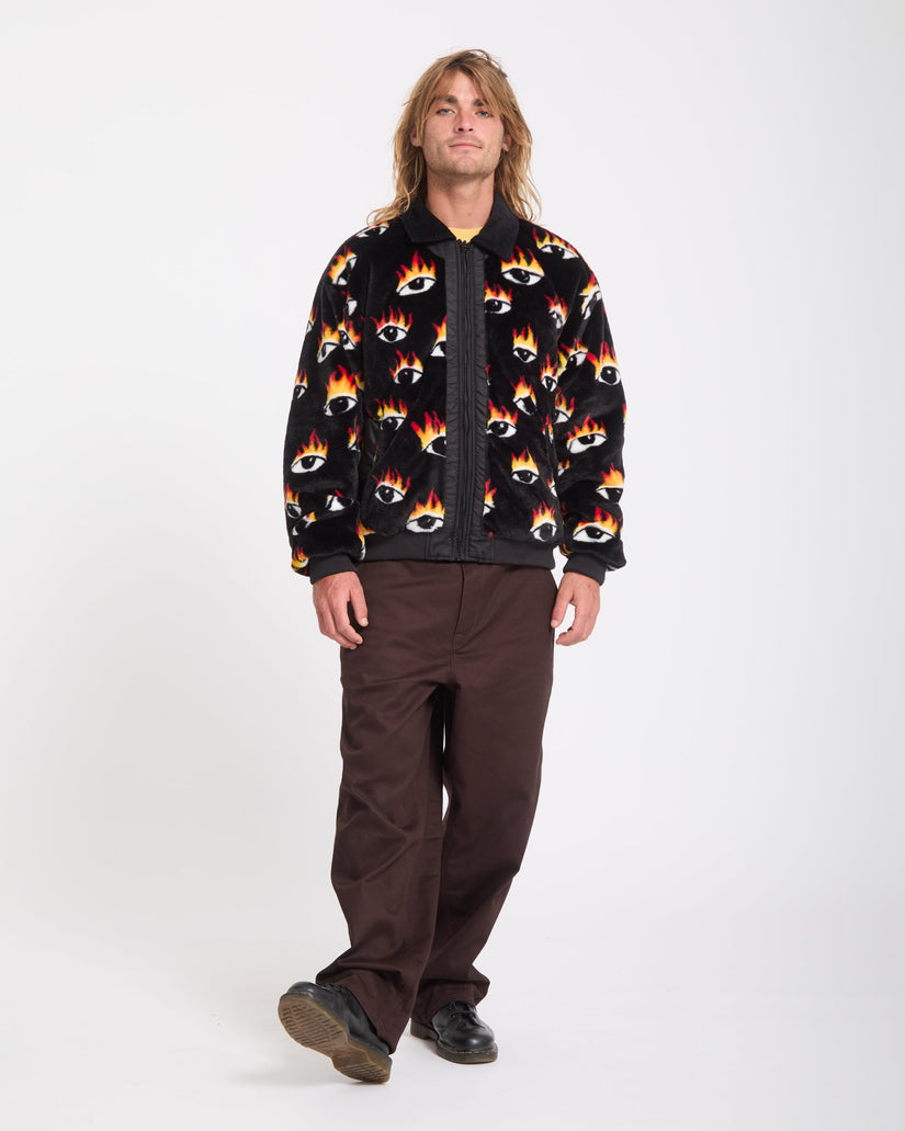 Ozzy Reversible Bomber Jacket - Black