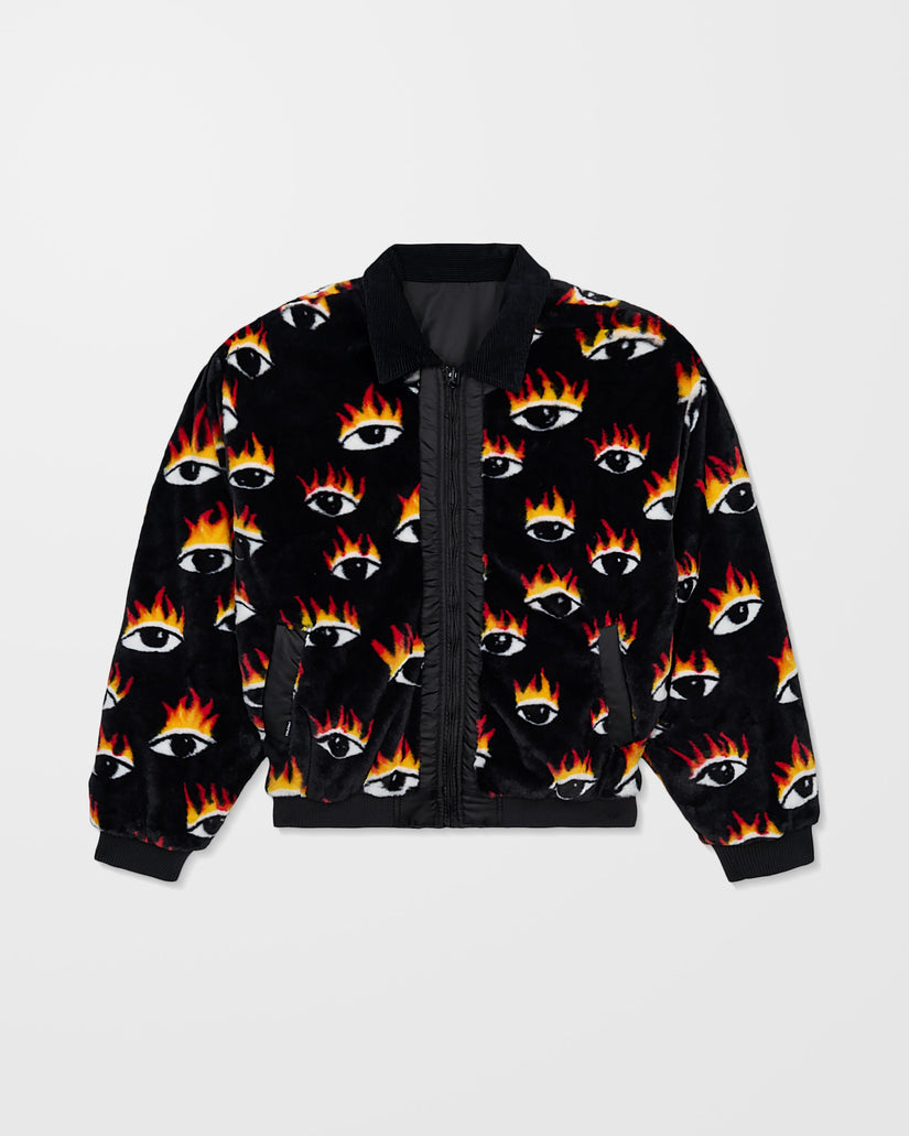 Ozzy Reversible Bomber Jacket - Black