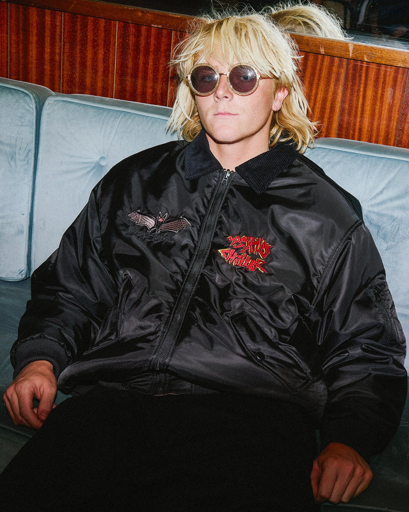 Ozzy Reversible Bomber Jacket - Black
