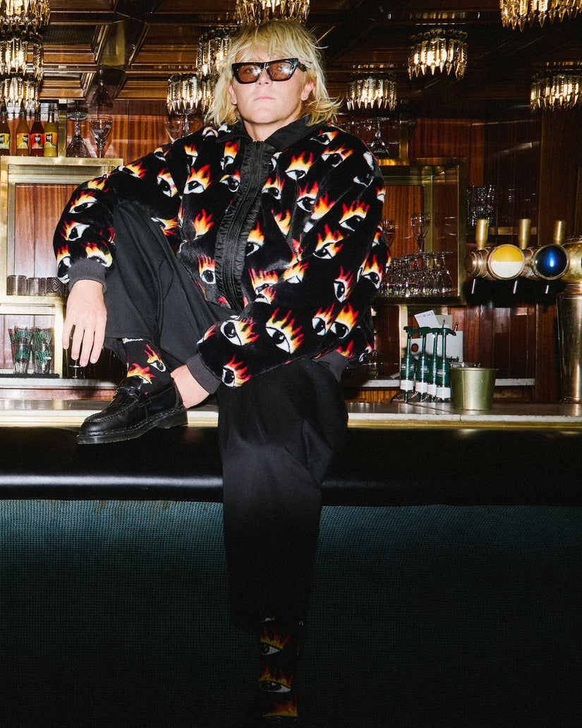Ozzy Reversible Bomber Jacket - Black