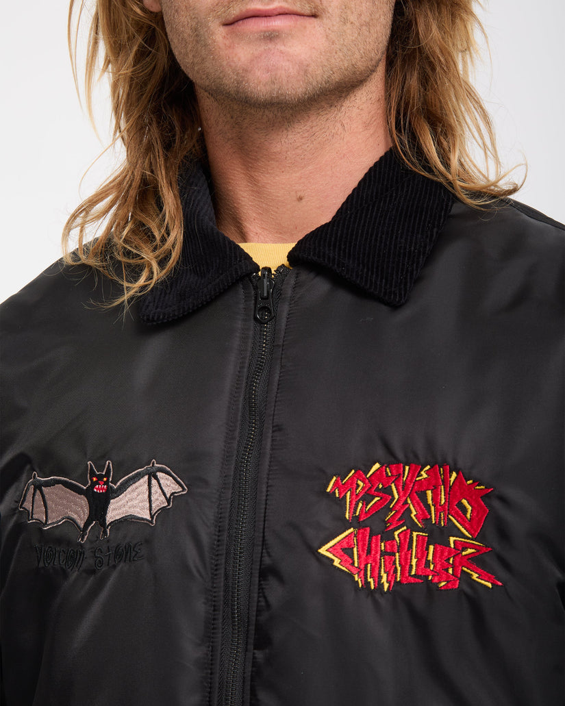Ozzy Reversible Bomber Jacket - Black