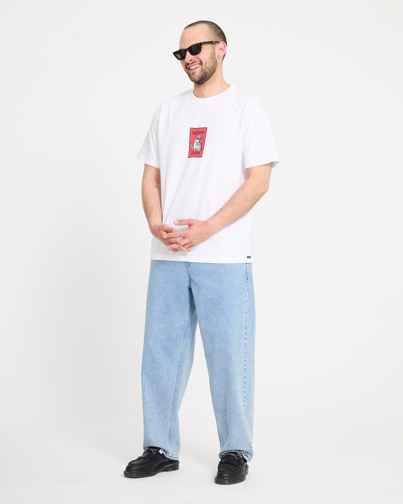 Freazy Loose Elasticated Waist Jeans - Pale Aqua