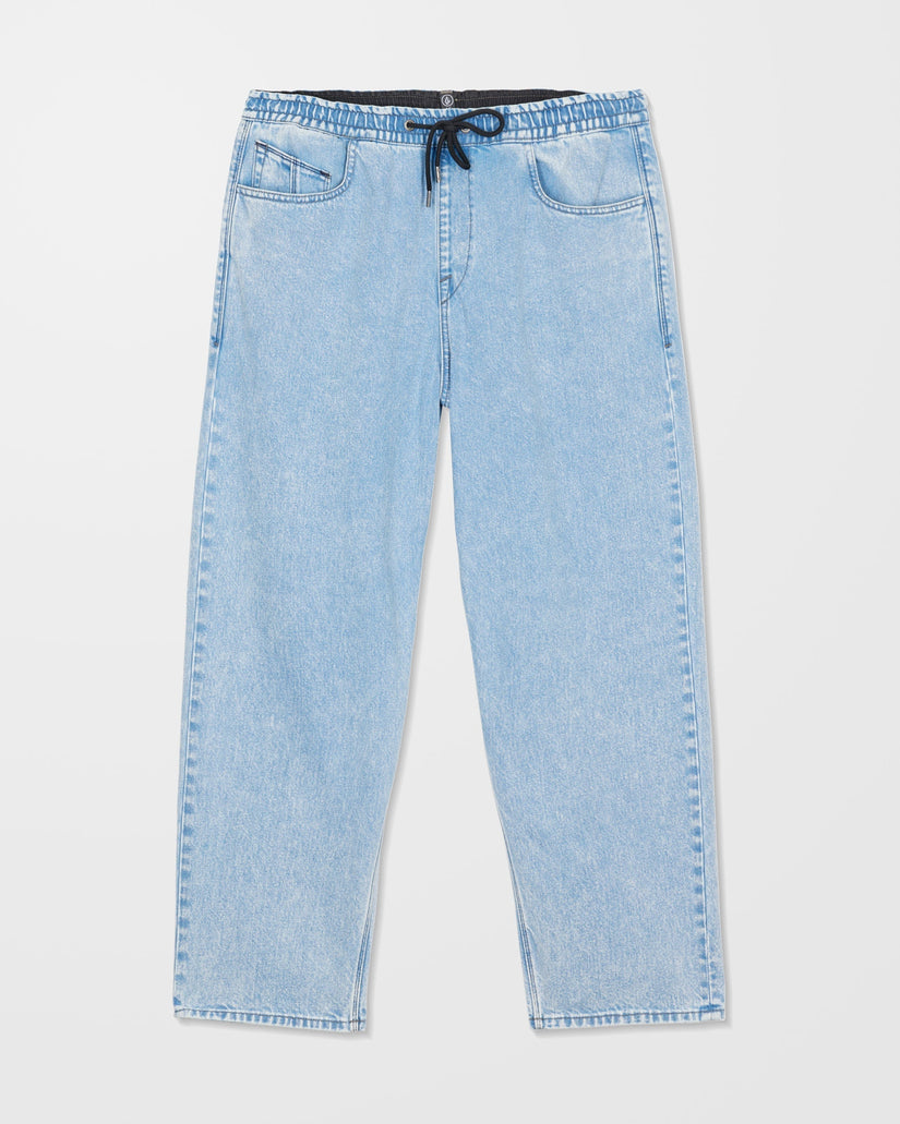 Freazy Loose Elasticated Waist Jeans - Pale Aqua
